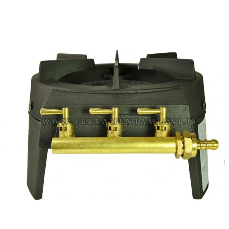 Fornellone A Gas Kemper In Ghisa - 3 Bruciatori, 8.6Kw, Portatile Per Outdoor E Campeggio - Foto 7