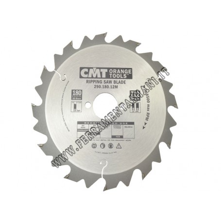 DISCO WIDIA PER TAGLIO LEGNO 180 MM Z 12 ART. 290.180.12M CMT