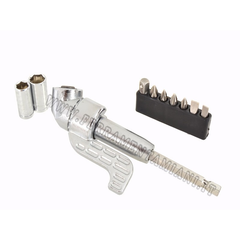 Mandrino Ad Angolo Retto 90° Per Trapano - Estensione 1-10mm, Codolo 9.5mm/3/8", Per Spazi Stretti - Foto 3