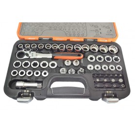 ASSORTIMENTO PROFESSIONALE BUSSOLE BAHCO CON CRICCHETTO 53 PEZZI S530T