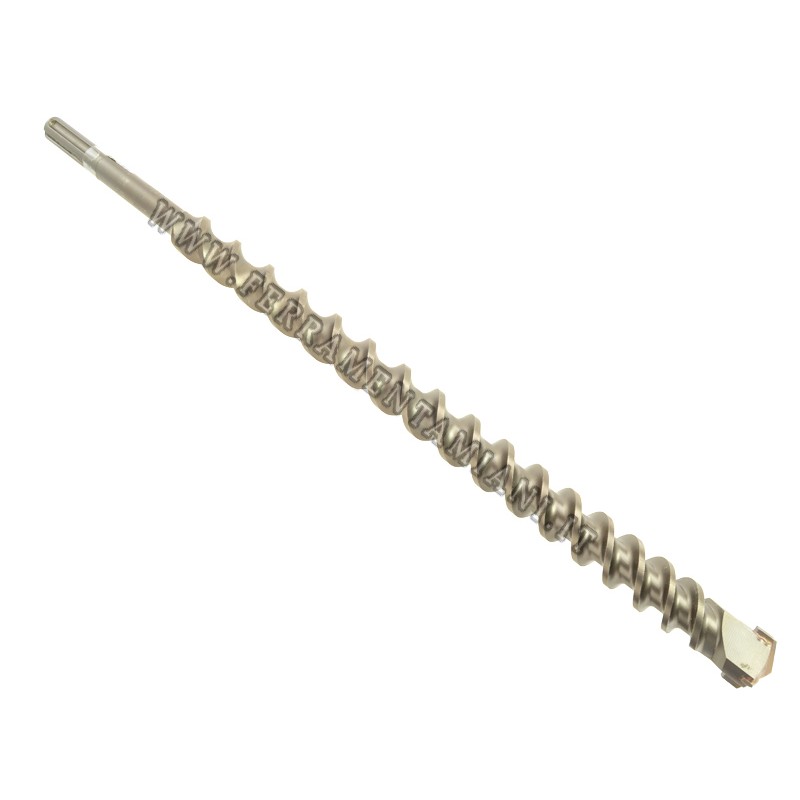 Punta Per Muro SDS Max Da 25 Mm, Lunghezza 80 Cm, 4 Taglienti In Widia - Per Cemento, Pietra, Calcestruzzo, Mattoni