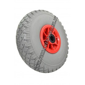 RUOTA PNEUMATICA GRIGIA PIENA 260 MM CERCHIO NYLON