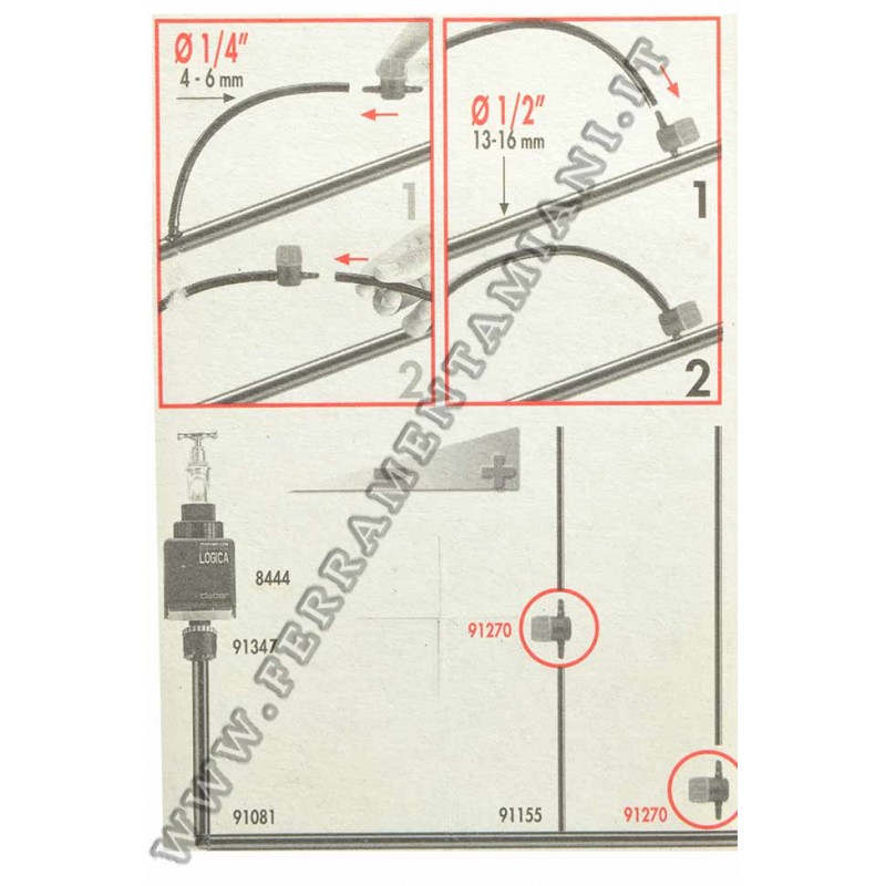 Rubinetto Per Micro Tubo 1/4” Claber 91270 – Valvola Intercettazione Per Irrigazione (5 Pezzi)