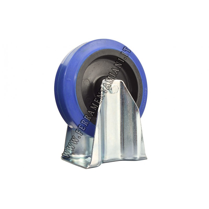 Ruota Con Piastra Fissa Arancio 75 Mm - Per Mobili, Carrelli, Sedie