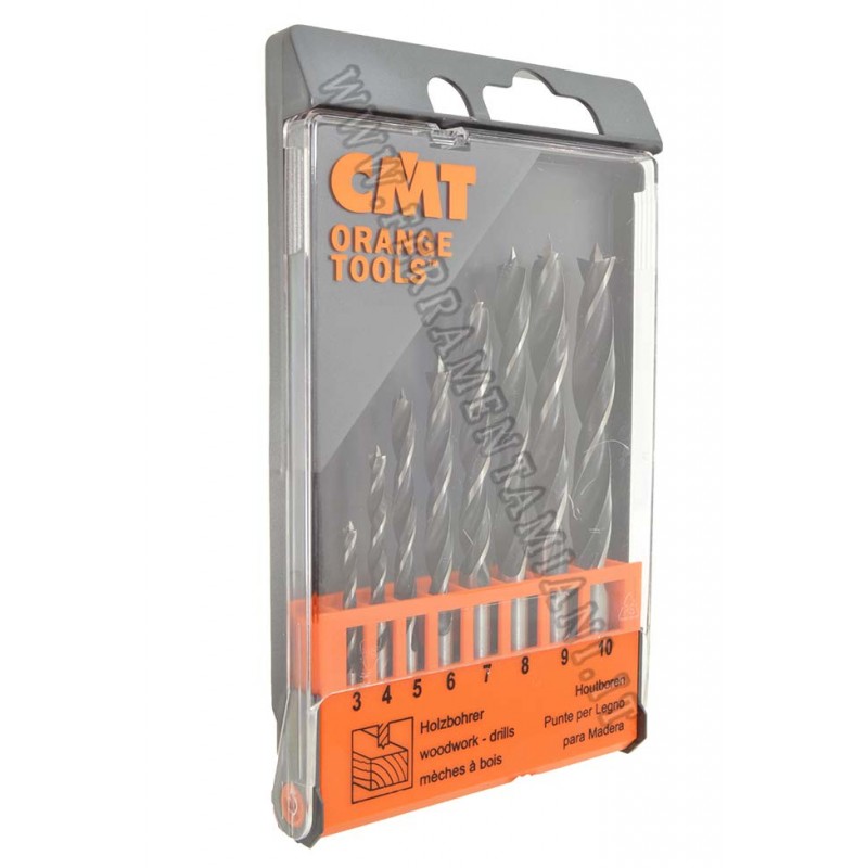 Set 7 Punte Per Legno Extra Lunghe 300 Mm – HSS Diametri 4-12 Mm, Per Foratura Di Alluminio, Legno E Plastica