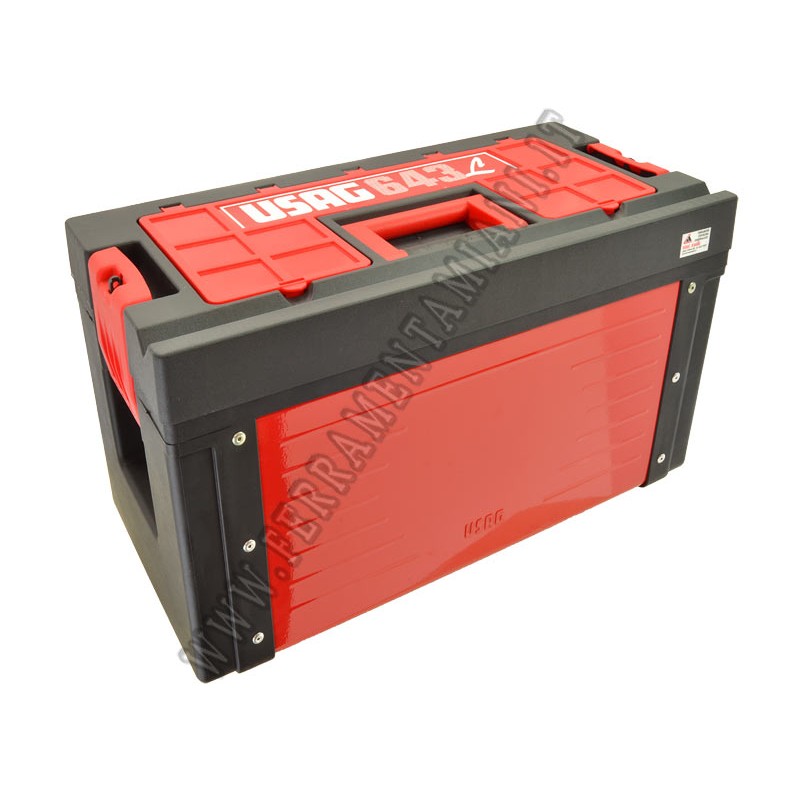Cassetta Portautensili In Acciaio 530x200x250 Mm – 7 Scomparti, Maniglia, Per Officina E Hobby