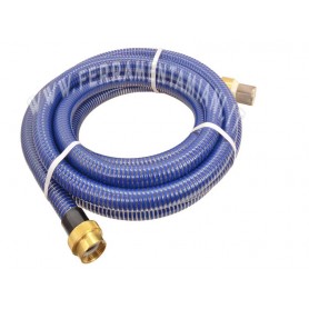 TUBO ANELLATO PER POMPE DA 25 MM LUNGO 7 MT RACCORDI IN OTTONE