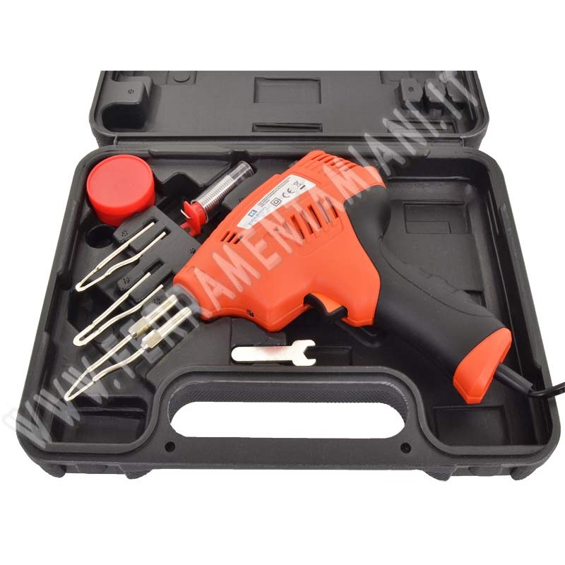 175w Electric Soldering Gun Iron Kit 3 Tips Case Solder Flux 240v VOCHE 7426845209690 - Foto 5