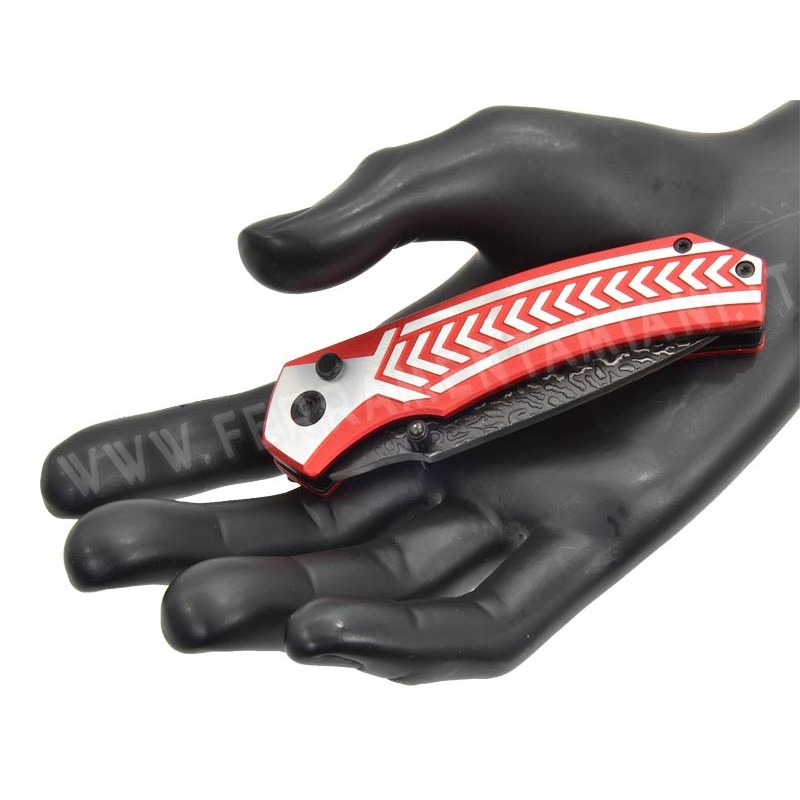 Terzo coltello tascabile blu con sistema assistito (13,5 cm.) ⚔️ Negozio