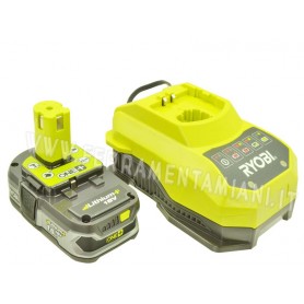 KIT BATTERIA 18V 1,5 AH + CARICABATTERIA RAPIDO RYOBI RBC18L15 ART. 5133001910