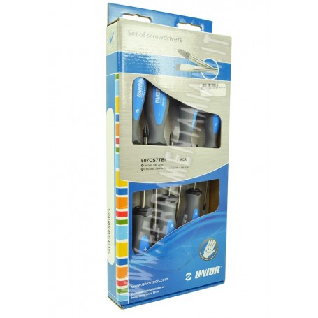 SERIE DI 7 CACCIAVITI PROFESSIONALI UNIO R CS7TBI ART. 610452