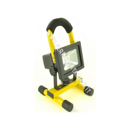 FARETTO A BATTERIA CON LUCI LED 10W-600 LUMEN RIBIMEX ART. PRSPOT10PBAT